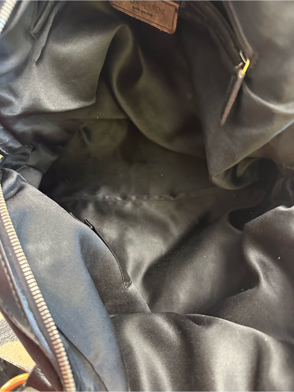 Saint Laurent YSL Black Leather Muse Satchel Bag Gold Hardware Made in Italy - Picture 14 of 15